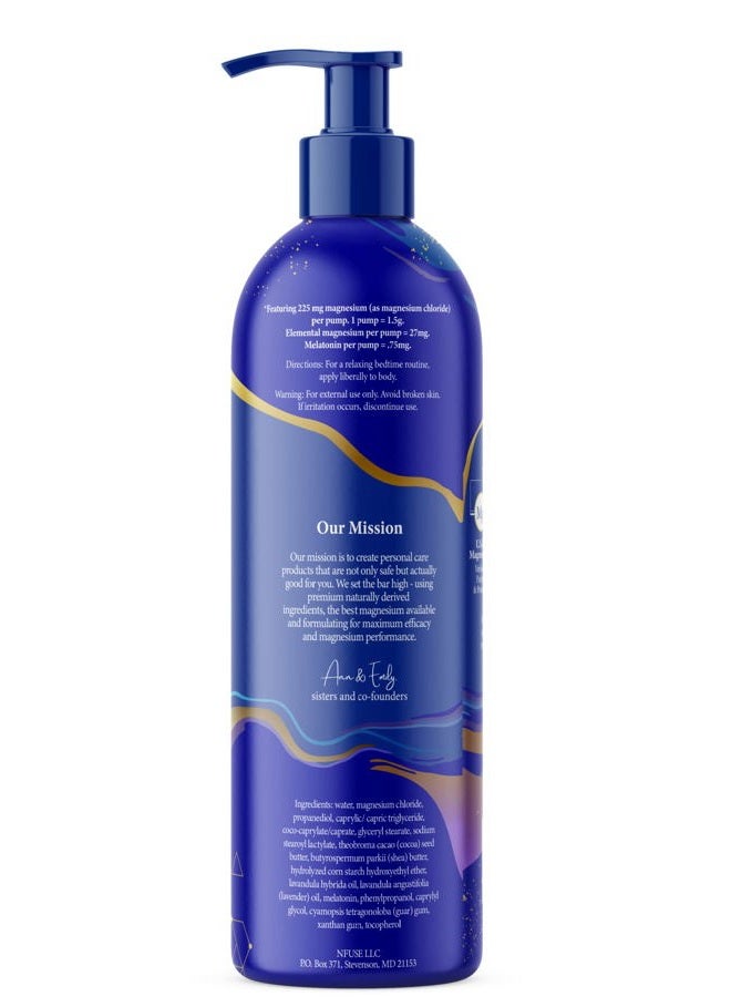 nfuse Magnesium Sleep Lotion with Melatonin and Lavender Essential Oils | Deep Relaxation & Sleep (8 oz) - Image 2