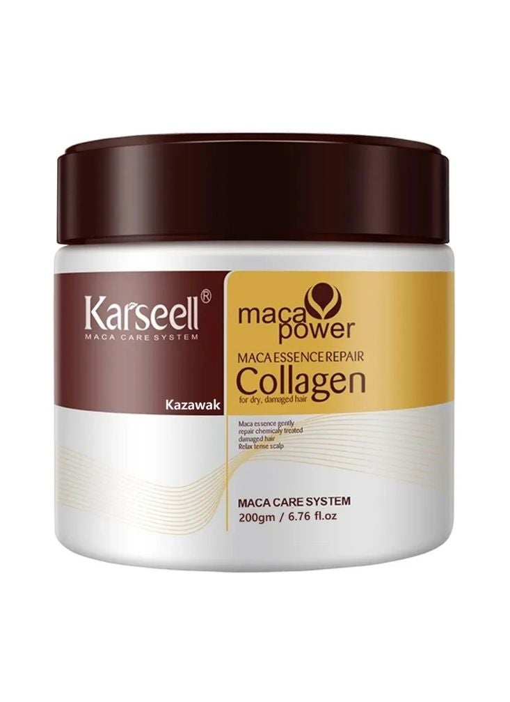 Karseell Maca Power Collagen Mask for Dry and Damaged Hair Treatment and Deep Moisturizing 500ml - Image 1