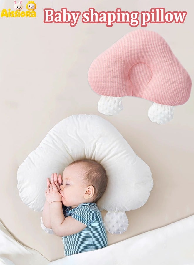 Aissiora Baby neck pillow Baby shaping pillow Baby head shaping pillow Prevent and correct flat head Pure cotton baby pillow Suitable for newborns - Image 1