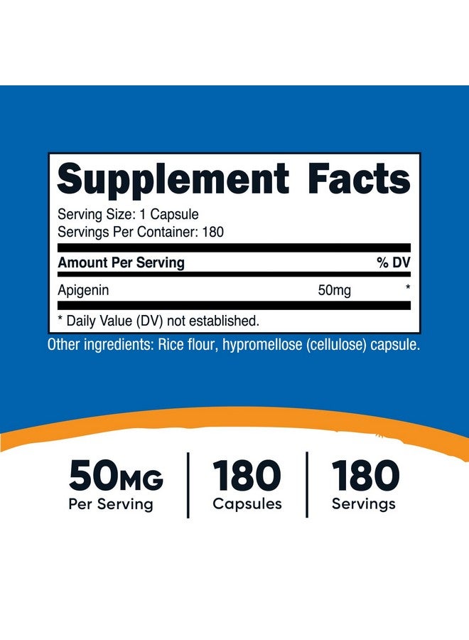 نيوتريكوست أبيجينين ٥٠ ملغ، ١٨٠ كبسولة - غير معدلة وراثيًا، خالية من الغلوتين، نباتية - Image 2
