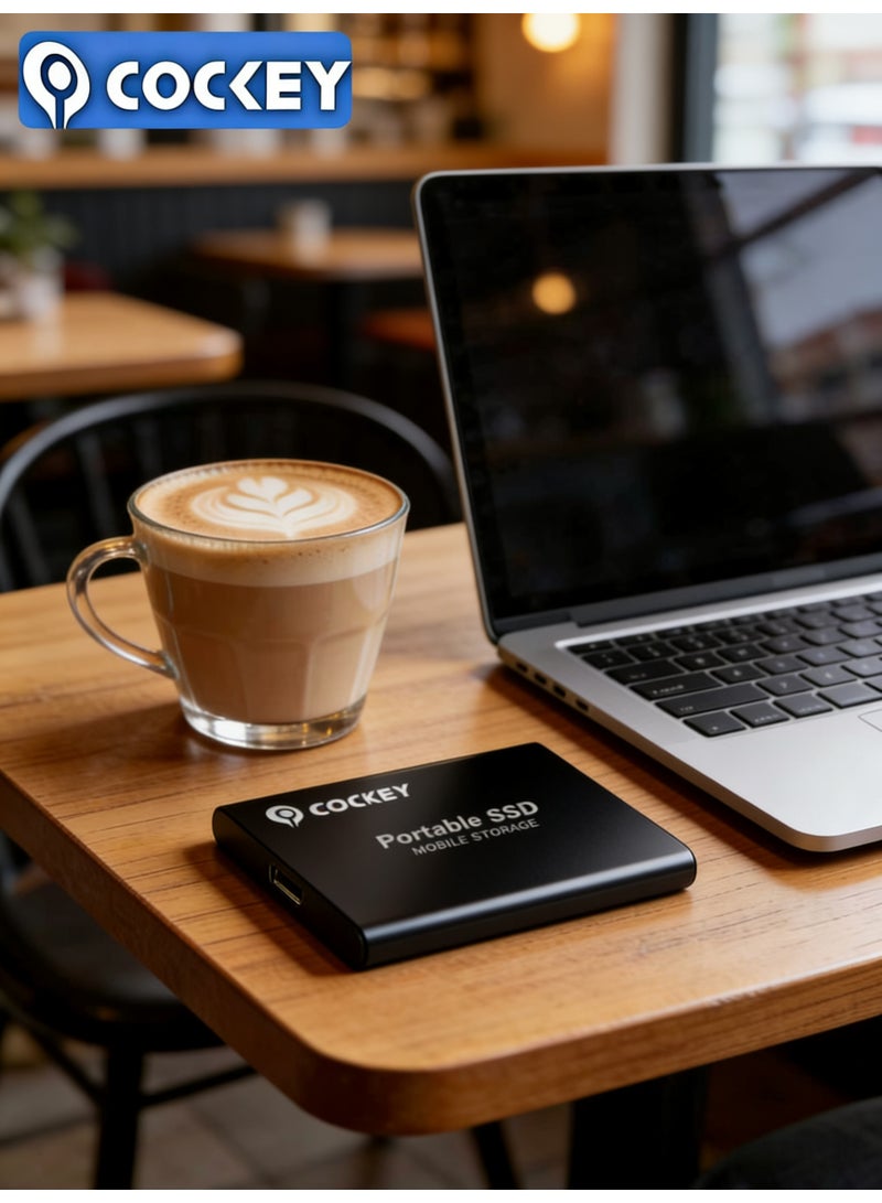 COCKEY 2TB Portable External Hard Drive, Mini SSD Hard Drives,Solid State External Drives,Computer Backup Drive,USB 3.1 to Type-C Support Data Storage Transfer for Windows XP PC Laptop and Mac(Black) - Image 5