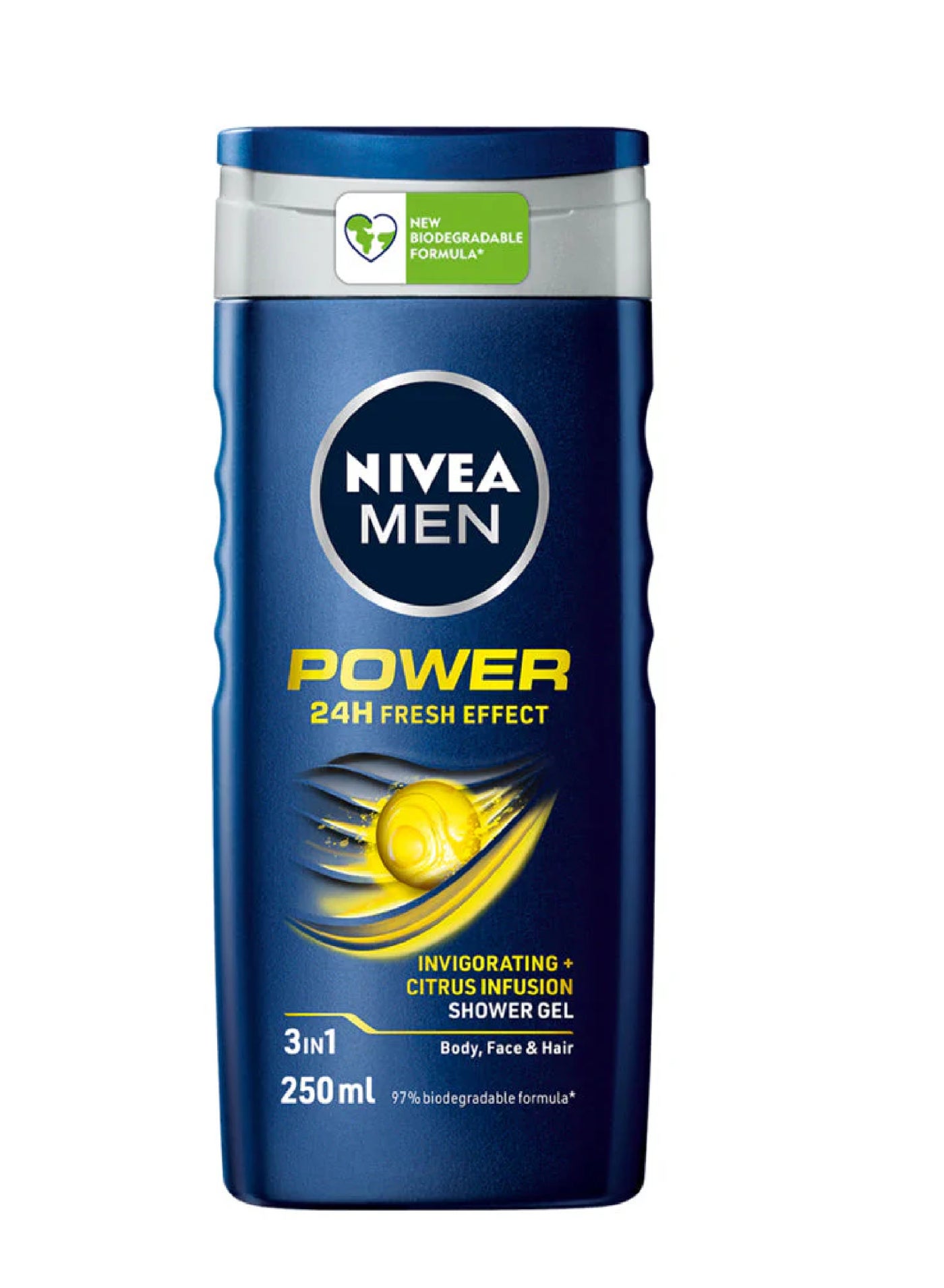 NIVEA MEN POWER INVIGORATING+CITRUS INFUSION SHOWER GEL 250ML