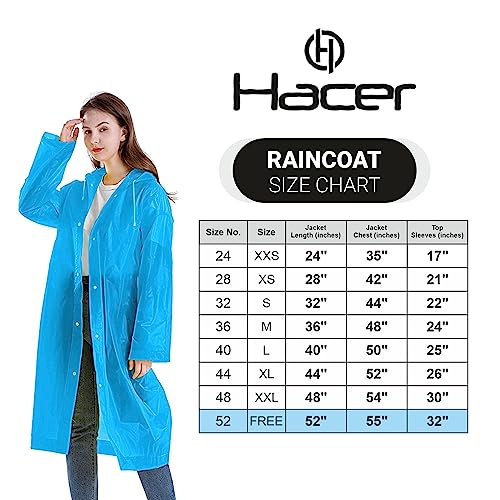 HACER EVA Waterproof Unisex Rain Coat Hooded Full Sleeves Outdoor Men, Women, Boys & Girls Rainwear Poncho Raincoat for Camping, Hiking & Travelling (Purple) - Image 2