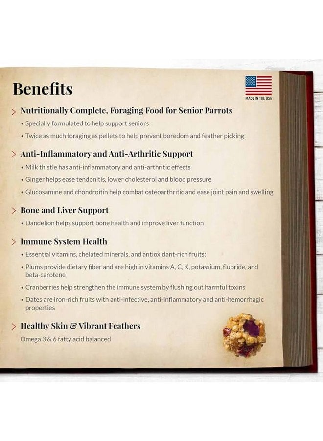 LAFEBER'S Senior Bird Nutri-Berries Pet Bird Food, Made with Non-GMO and Human-Grade Ingredients, for Parrots, 10 oz - Image 4