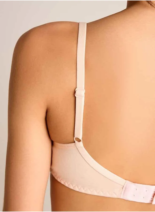 سبلاش فيڤ Bow Detail Support Bra with Hook and Eye Closure and Adjustable Strap