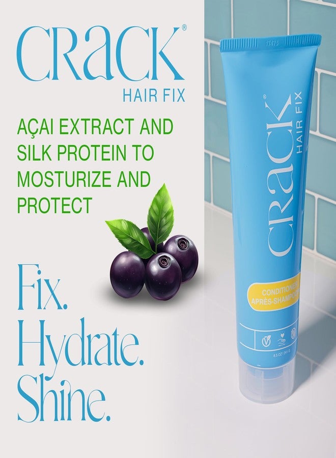 كراك بلسم كراك هير فيكس بزجاجة قابلة للفتح واللف | ترطيب مكثف وتحكم في التجعد | يقوي الشعر، ويفك تشابكه، ويعيد إليه لمعانه | خالٍ من الكبريتات، نباتي، لم يُختبر على الحيوانات، ومصنوع في الولايات المتحدة الأمريكية | 8.5 أونصة - Image 2