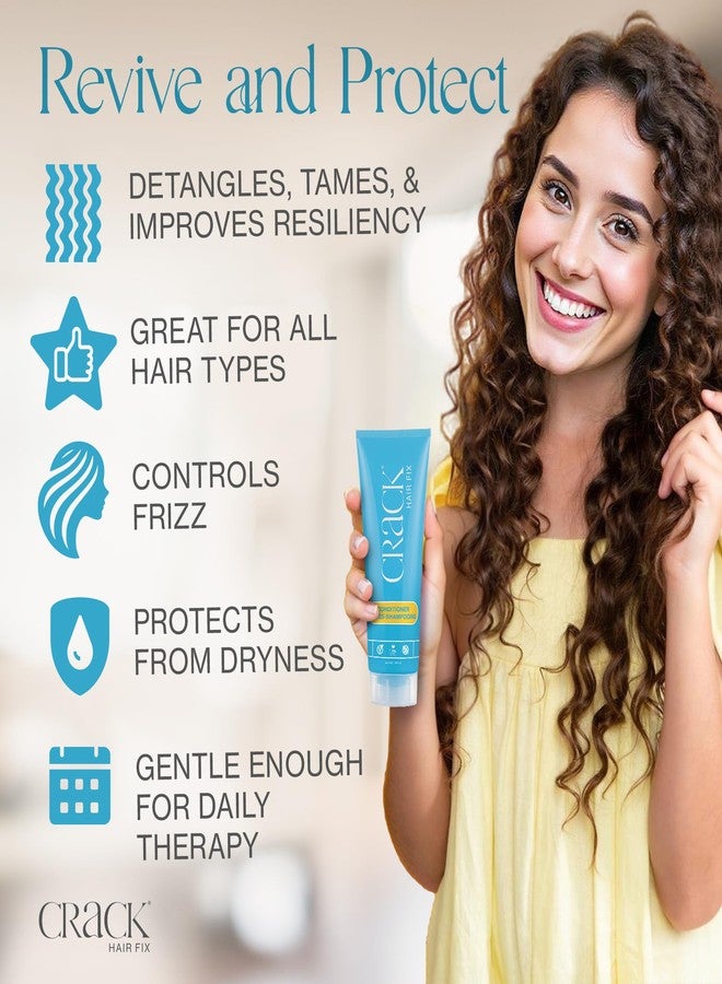 كراك بلسم كراك هير فيكس بزجاجة قابلة للفتح واللف | ترطيب مكثف وتحكم في التجعد | يقوي الشعر، ويفك تشابكه، ويعيد إليه لمعانه | خالٍ من الكبريتات، نباتي، لم يُختبر على الحيوانات، ومصنوع في الولايات المتحدة الأمريكية | 8.5 أونصة - Image 3
