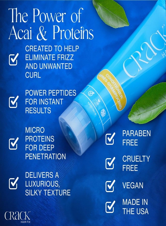 كراك بلسم كراك هير فيكس بزجاجة قابلة للفتح واللف | ترطيب مكثف وتحكم في التجعد | يقوي الشعر، ويفك تشابكه، ويعيد إليه لمعانه | خالٍ من الكبريتات، نباتي، لم يُختبر على الحيوانات، ومصنوع في الولايات المتحدة الأمريكية | 8.5 أونصة - Image 4