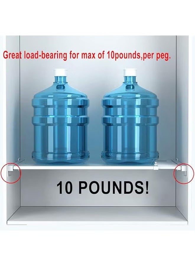 OMEVE 4 Pcs Punch Free Shelf Support Peg-Clear Self Adhesive Shelves Clips for Kitchen Cabinet Book Shelves-Strong Partition Bracket Holders Pin Non Marking Adhesive Closet Clapboard Layer-Load Bearing - Image 4