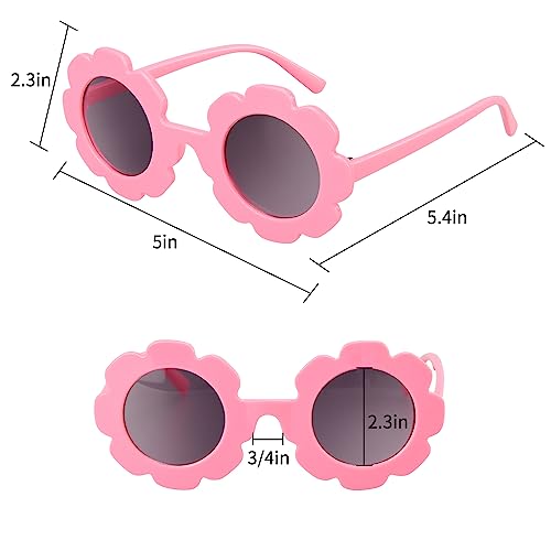 Mdvora 24 Pack Round Flower Sunglasses Set, Outdoor Kids Sunglasses Kit(Set G, 24pcs) - Image 5