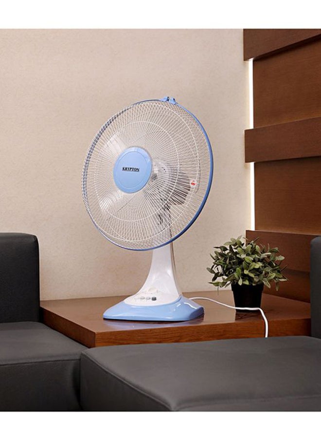 KRYPTON Table Fan 3 Speed Settings With Oscillating/Rotating And Static Feature KNF6026 White/Blue - Image 5