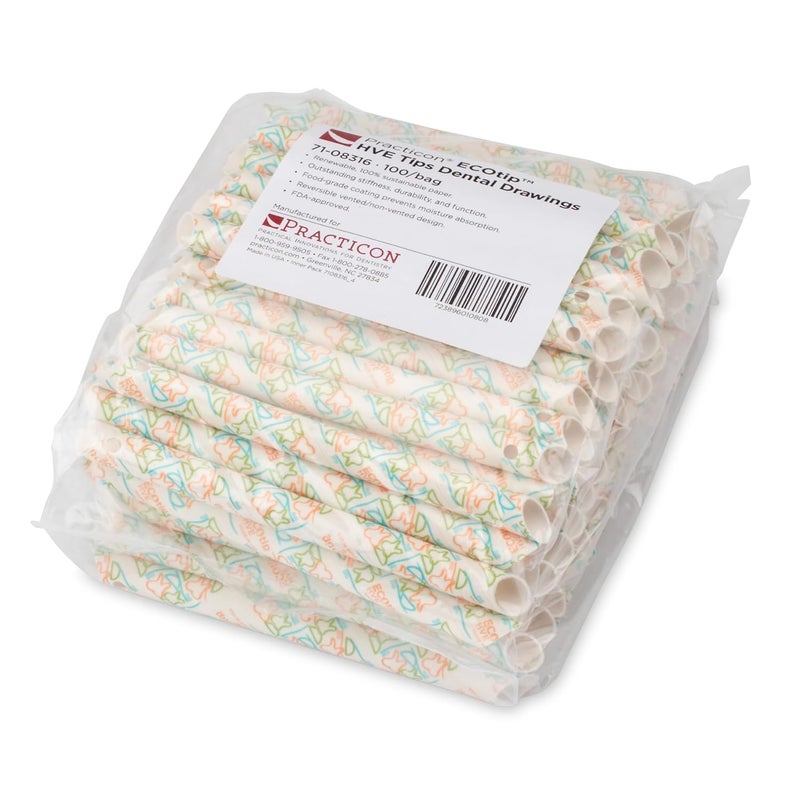 Practicon 7108316 Vented Dental Drawings ECOtip HVE Tips (Pack of 100) - Image 5