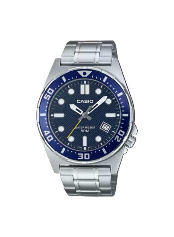 CASIO Men's Stainless Steel Analog Watch MTD-135D-2AVDF - 43.6 mm - Image 1