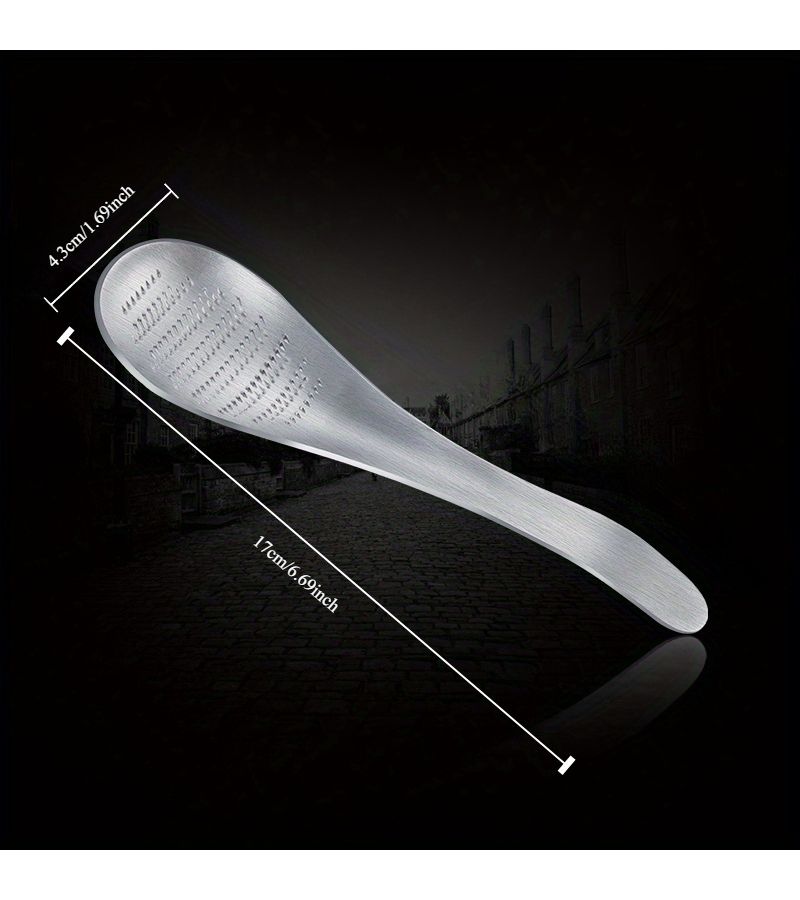 Stainless Steel Ginger Grater Spoon 1pc Garlic Masher Kitchen Tool - Image 2