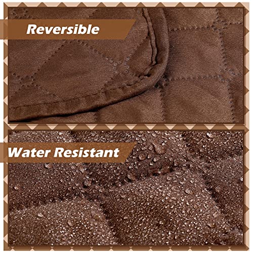 Panelee 2 Pcs Headrest Cover for Recliner Chair Sofa Headrest Cover Head Protector Furniture Protector for Recliner Sofa Slipcovers(Chocolate) - Image 3