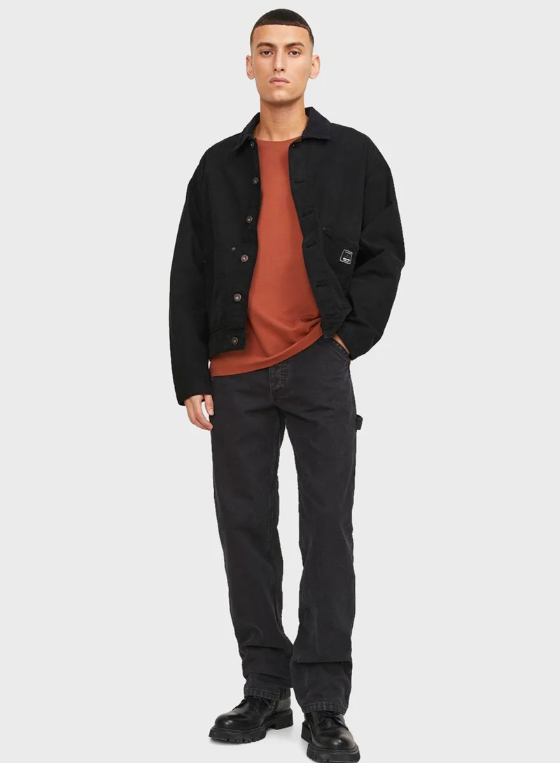 JACK & JONES Jjieddie Jjcarpenter Stright Fit Rinse Wash Jeans
