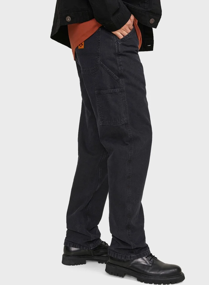 JACK & JONES Jjieddie Jjcarpenter Stright Fit Rinse Wash Jeans