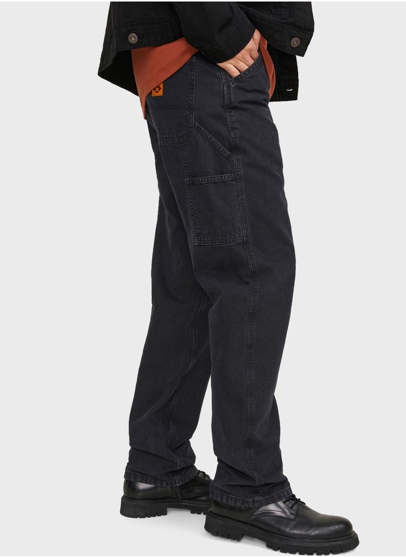 JACK & JONES Jjieddie Jjcarpenter Stright Fit Rinse Wash Jeans  - Image 3
