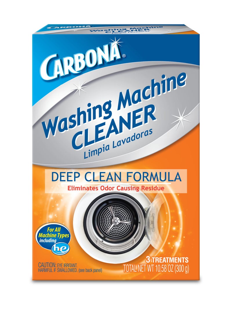 CarbonaÂ® Washing Machine Cleaner | Eliminates Odor & Residue | 3 Count, 1 Pack - Image 1