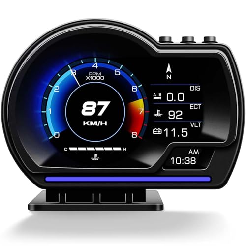 MH Head Up Display OBD2GPS Dual System Speedometer Tachometer Water Temp Volt Overspeed Alarm AUTO Gauge Fault Diagnosis for Cars