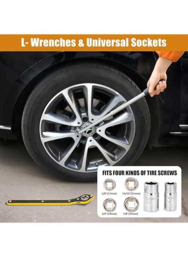 أداة جاك سيارة أصلية بقدرة 2 طن – جاك مقصّي محمول مع مفتاح تثبيت لتغيير الإطارات - Image 2