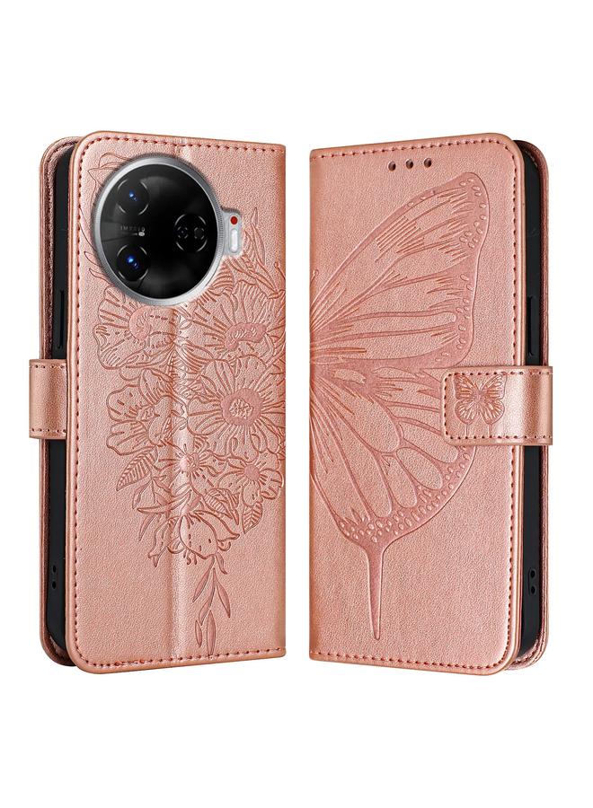 erorex Case For Tecno Camon 30 Pro Embossed Butterfly Leather Phone Case - Image 2
