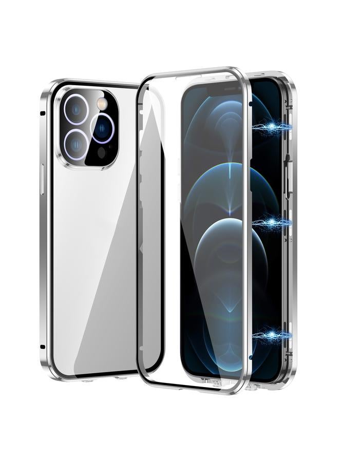 اس-توب جراب لهاتف iPhone 12 Pro مزود بمشبك مغناطيسي مزدوج عالي الدقة من الزجاج المقوى - Image 1