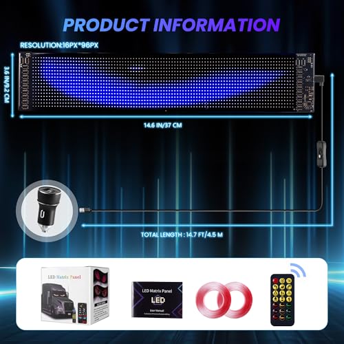 RHYVON 2PCS Devil Eyes Light for Cars，Led Eyes for Car Windshield，Programmable Led Sign，Controlled by a Remote Control and a Bluetooth APP，Suitable for Cars, SUVs & Trucks. - Image 4