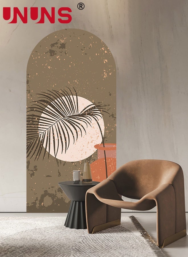 UNUNS Arch Wall Decal,Bohemian Interior Wall Art,Waterproof Mural Wall Stickers,Sunset Leaves Arch Decal,Headboard Wall Sticker,Wall Decoration for living Room Bedroom Office - Image 3