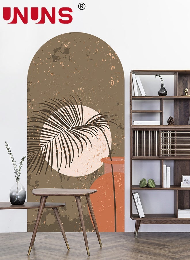 UNUNS Arch Wall Decal,Bohemian Interior Wall Art,Waterproof Mural Wall Stickers,Sunset Leaves Arch Decal,Headboard Wall Sticker,Wall Decoration for living Room Bedroom Office - Image 4