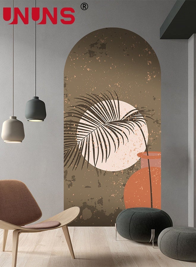 UNUNS Arch Wall Decal,Bohemian Interior Wall Art,Waterproof Mural Wall Stickers,Sunset Leaves Arch Decal,Headboard Wall Sticker,Wall Decoration for living Room Bedroom Office - Image 5