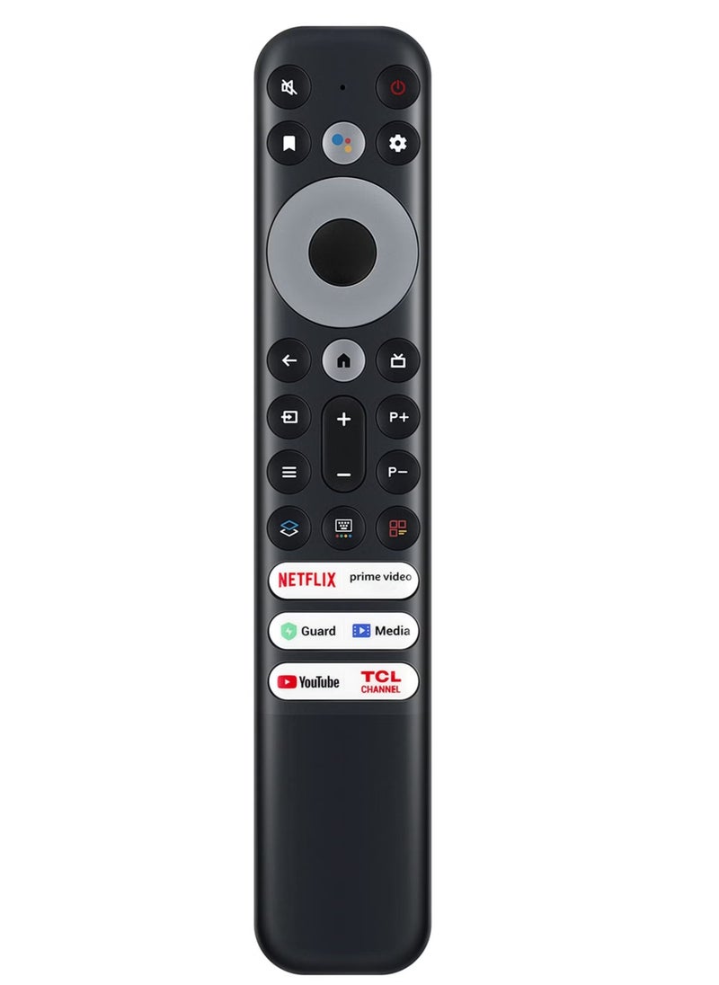 TIGER - Replacement TCL Remote Control RC902V for TCL Android TV – Compatible with Mini-LED, QLED, 4K UHD Smart TV Models, Quick Access to Netflix, Prime Video, YouTube, TCL Channel, Guard & More - Image 1