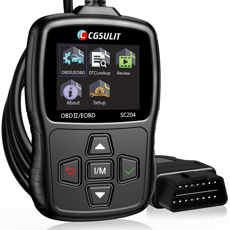 CGSULIT SC204 Enhanced OBD2 Scanner Diagnostic Tool Check Engine Code Reader With Reset Smog Check Clear Code Live Data  More Car Code Readers  Scan Tools for All OBDIIEOBD Vehicles After 1996