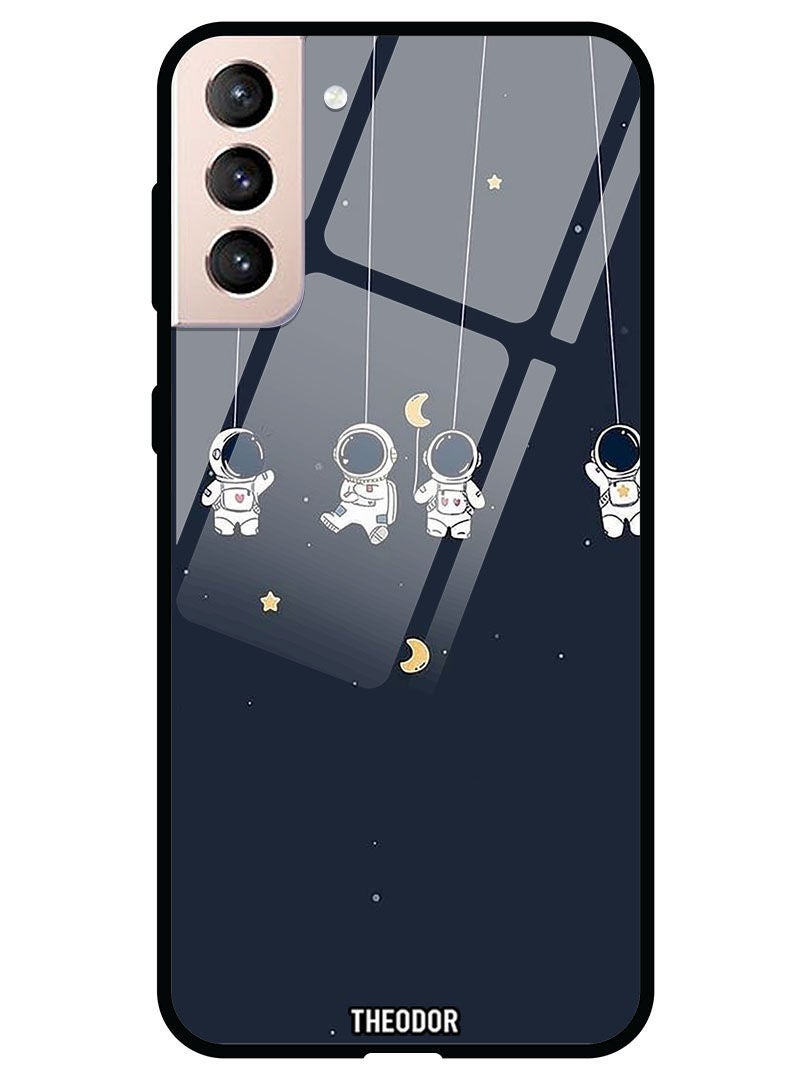 Theodor Protective Tempered Glass Case Cover Samsung Galaxy S21  Atronauts - Image 1