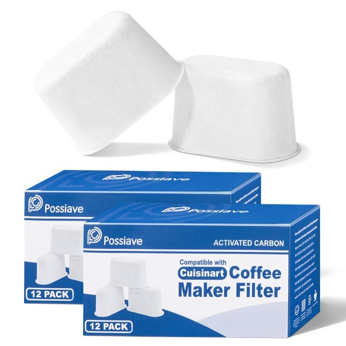 REPLACEMENT CHARCOAL WATER FILTERS REMOVES CHLORINE ODORS AND OTHERS IMPURITIES FROM WATER BETTER TASTING COFFEEFOR CUISINART COFFEE MACHINES SET OF 24 PACK