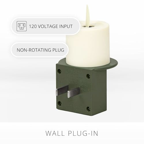 Luminara Flameless Candle Loden Green Nightlight with Motion Sensor - Plugin Night LED Light with Patented Real-Flame Effect Technology - Safe for Kids and Pets - Auto Dusk to Dawn - Image 4