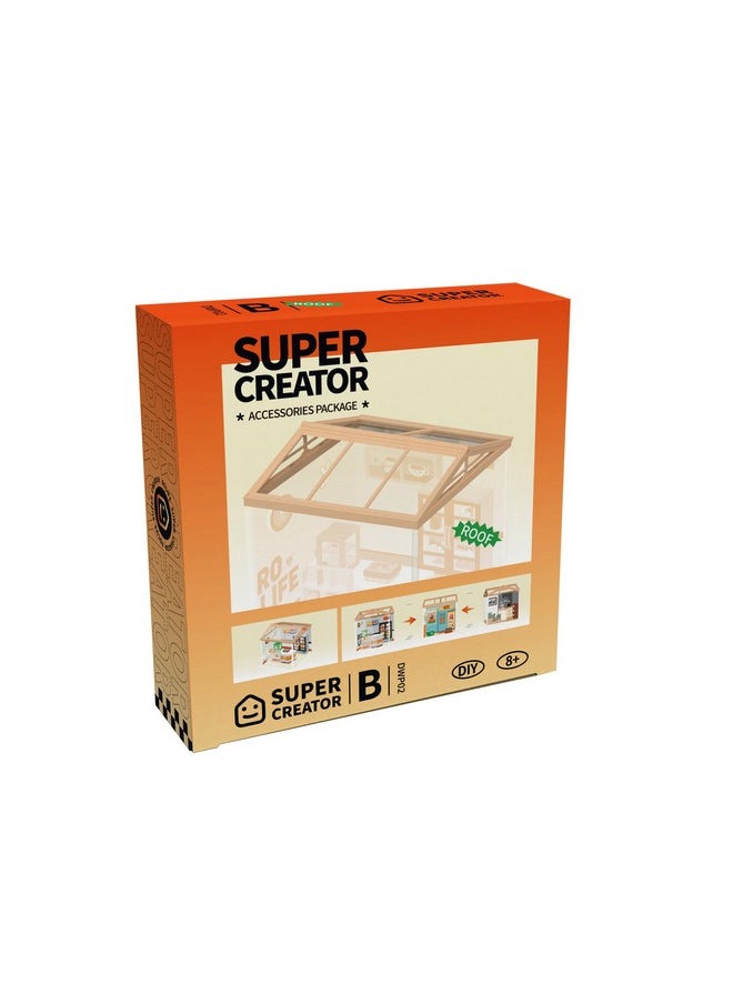 RoWood Miniature Dollhouse Accessories, Plastic Dust-Cover Roof For Super Creator(Dwp02)  - Image 3