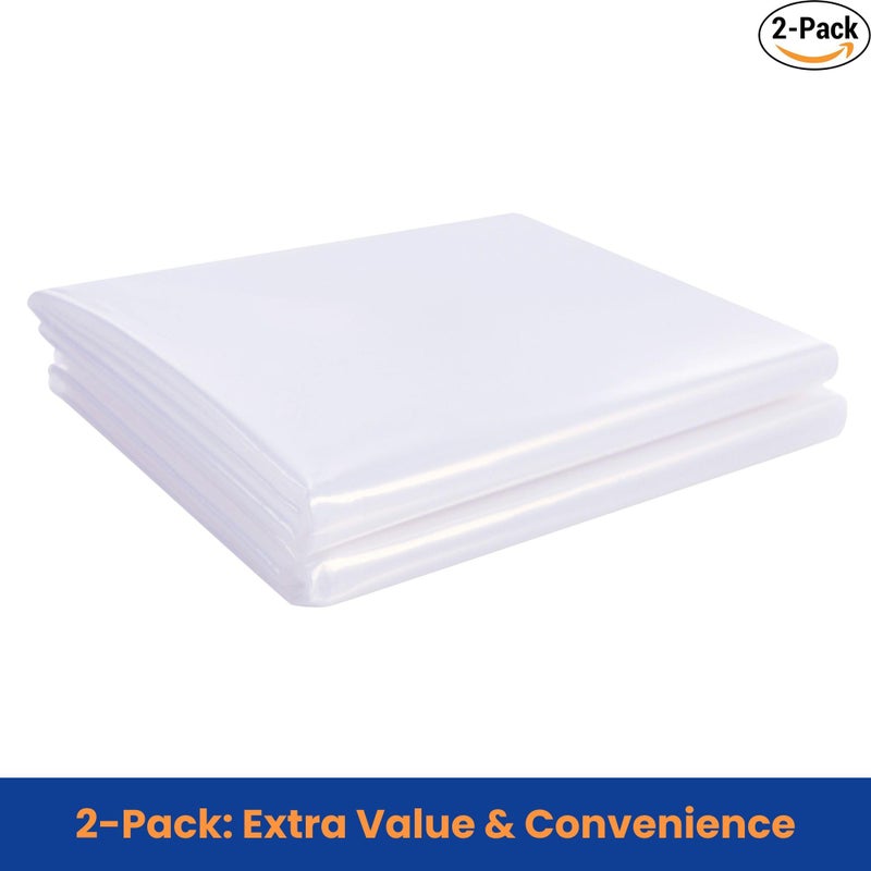 VICMORE 2 Pack Full/Twin Mattress Bags for Moving, Storage & Disposal â€“ Clear Heavy-Duty Plastic Covers, Tear-Resistant & Dustproof, Recyclable (Fits Full XL/Twin XL Beds) - Image 2