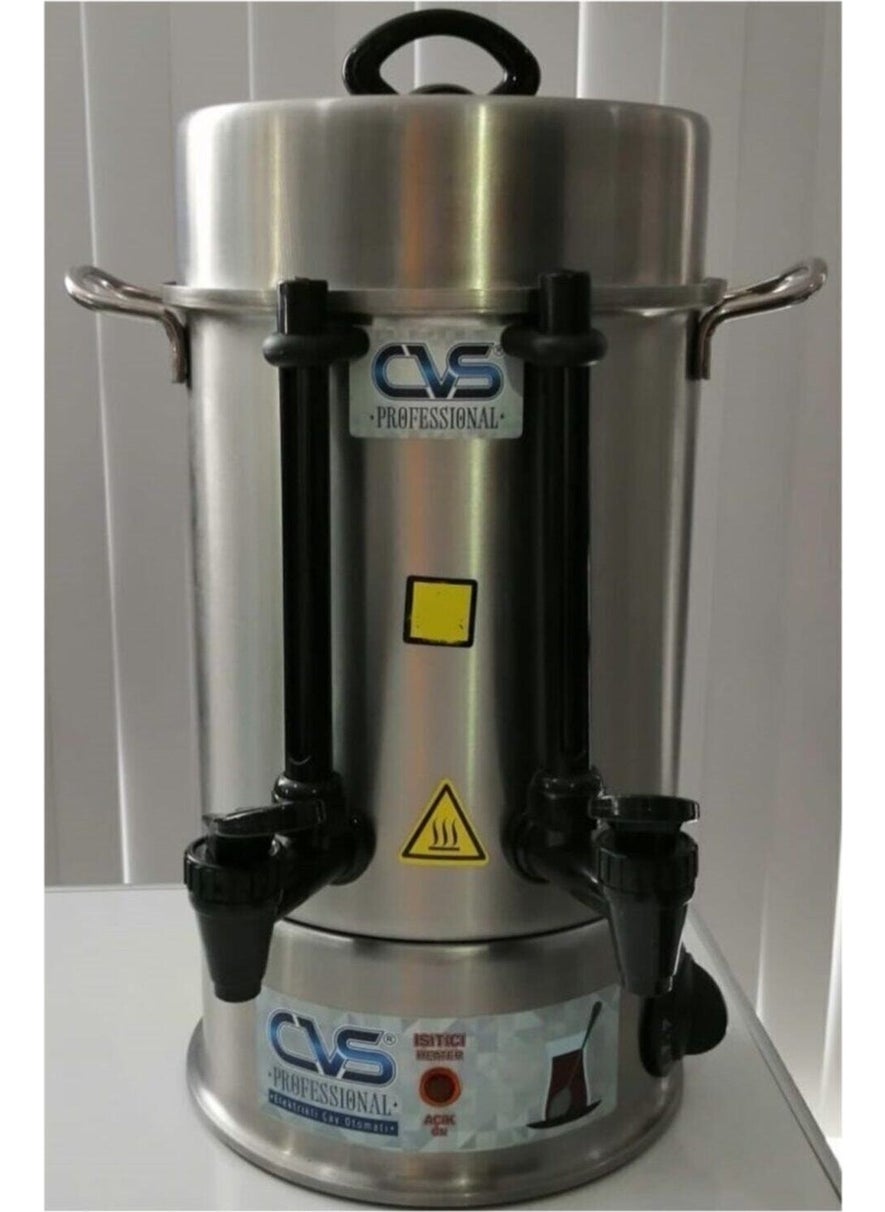 cvs 60 Cups DN91106 6 Lt Stainless Steel Samovar Tea Vending Machine with Electric Thermostat 