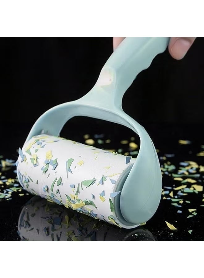 Super Sticky Lint Roller Brush with 2 Refill Packs for Pet Hair, Dust, Fabrics, Upholstery, Clothes & Car Seat Cover with Comfortable Handle (Blue) - Image 3