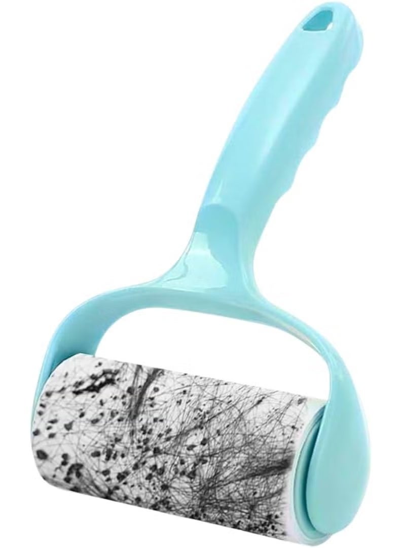 Super Sticky Lint Roller Brush with 2 Refill Packs for Pet Hair, Dust, Fabrics, Upholstery, Clothes & Car Seat Cover with Comfortable Handle (Blue) - Image 2