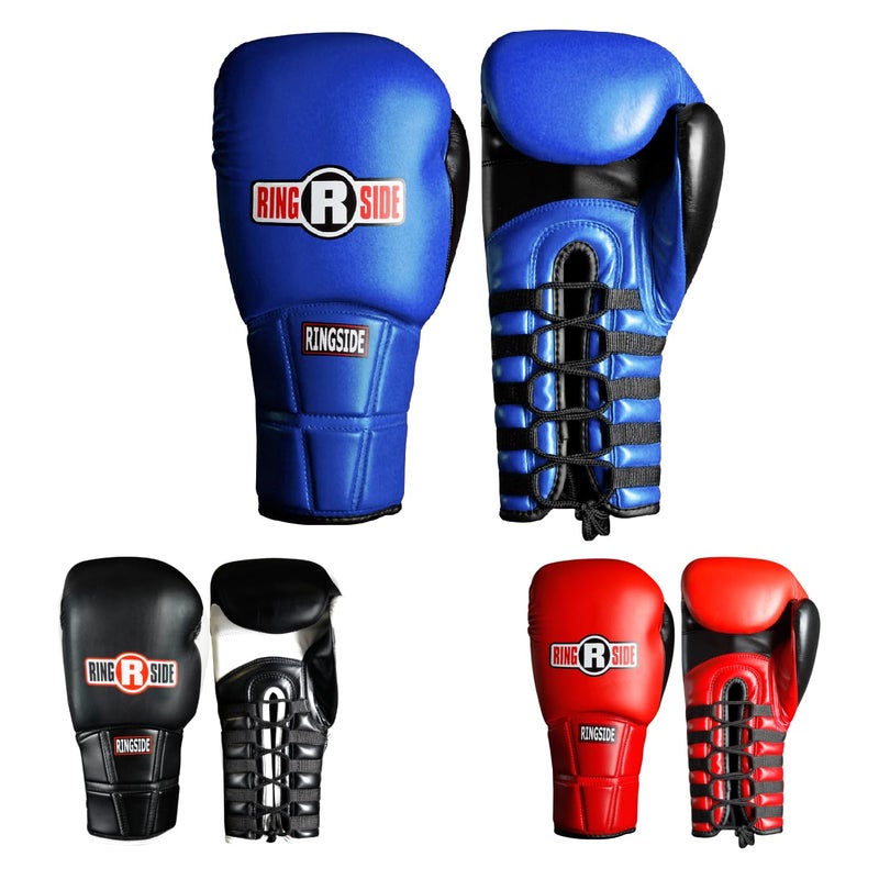 Ringside IMF Pro Fight Gloves Blue 8Ounce - Image 2