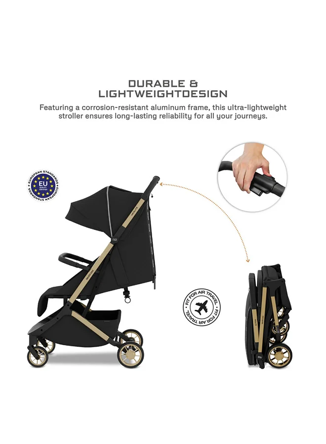 neobreez NEOLITE Ultra-Lightweight Cabin Size Approved Travel Compact Foldable Kids Baby Toddler Stroller, One-Hand Fold Baby Trolley, Adjustable Seat, UPF 50+Canopy, 0-4yrs,  22kg, 3yrs Warranty