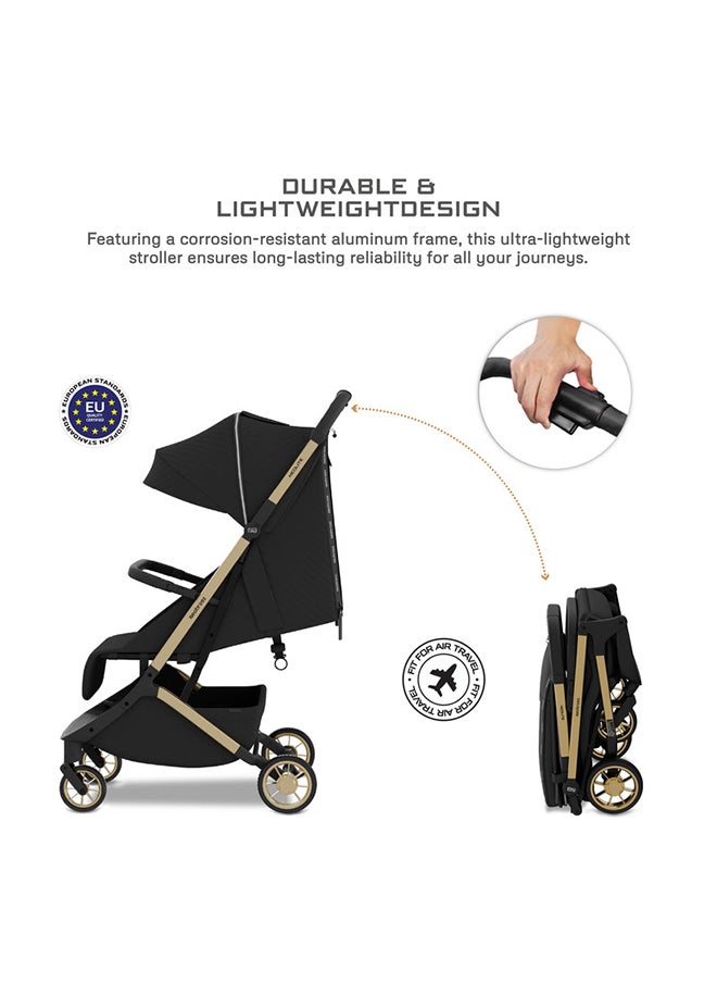 neobreez NEOLITE Ultra-Compact Lightweight Cabin-Approved Travel Baby Toddler Stroller|Quick Compact One-Hand Fold Pushchair, UPF 50+ Canopy, Gift Bag, Phone Holder, Toy Strap|0-4yrs, 22kg, 3yrs Warranty  - Image 3