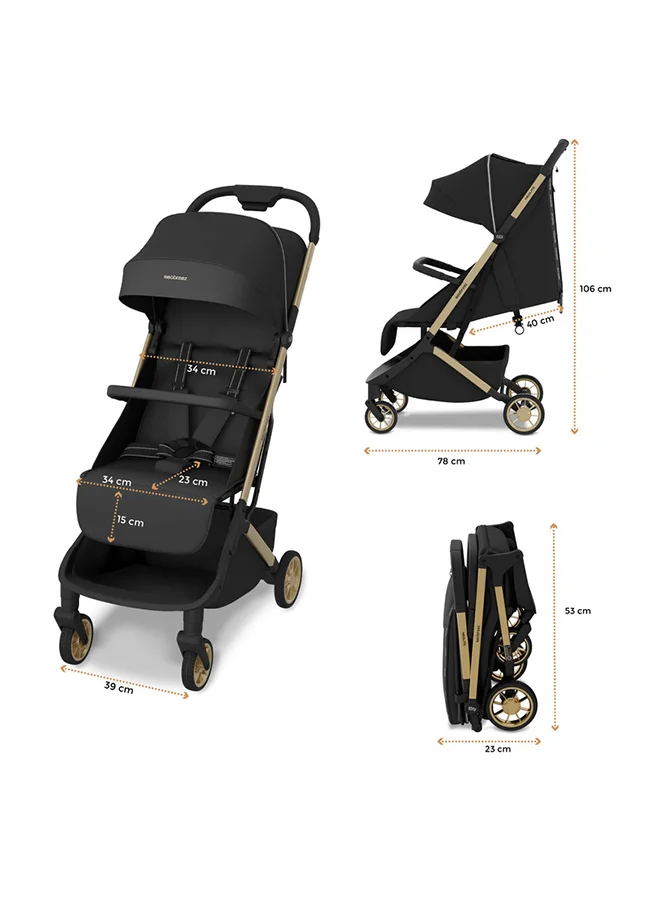 neobreez NEOLITE Ultra-Lightweight Cabin Size Approved Travel Compact Foldable Kids Baby Toddler Stroller, One-Hand Fold Baby Trolley, Adjustable Seat, UPF 50+Canopy, 0-4yrs,  22kg, 3yrs Warranty
