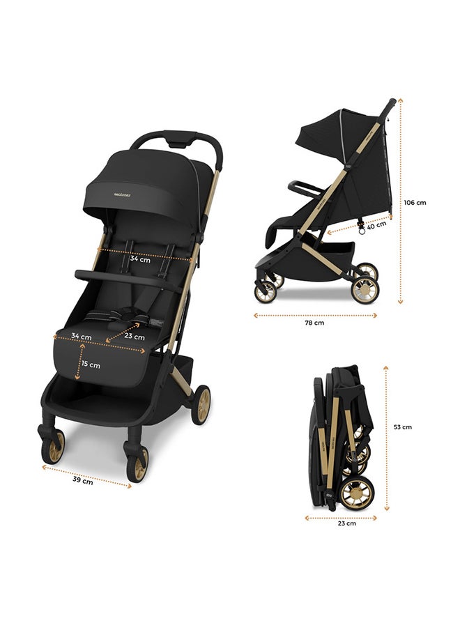 neobreez NEOLITE Ultra-Compact Lightweight Cabin-Approved Travel Baby Toddler Stroller|Quick Compact One-Hand Fold Pushchair, UPF 50+ Canopy, Gift Bag, Phone Holder, Toy Strap|0-4yrs, 22kg, 3yrs Warranty  - Image 5