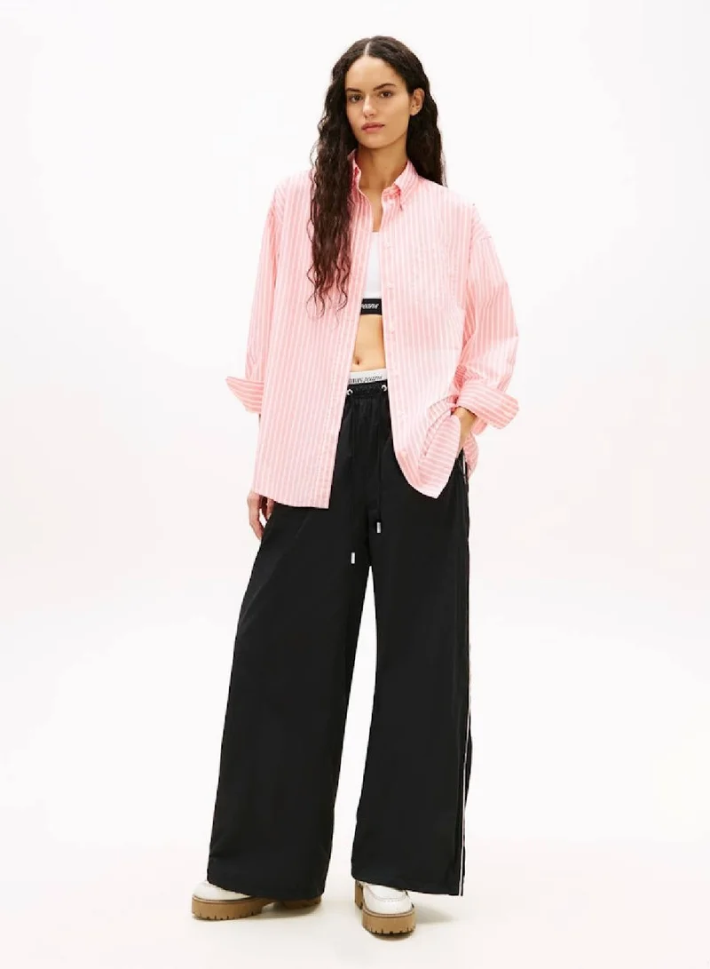 Tommy Jeans Oversized Fit Logo Embroidery Poplin Shirt