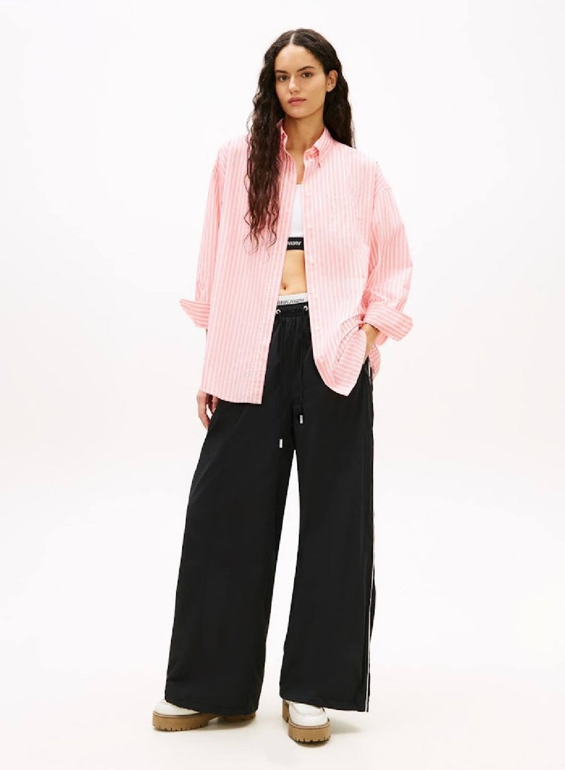 TOMMY JEANS Oversized Fit Logo Embroidery Poplin Shirt - Image 2