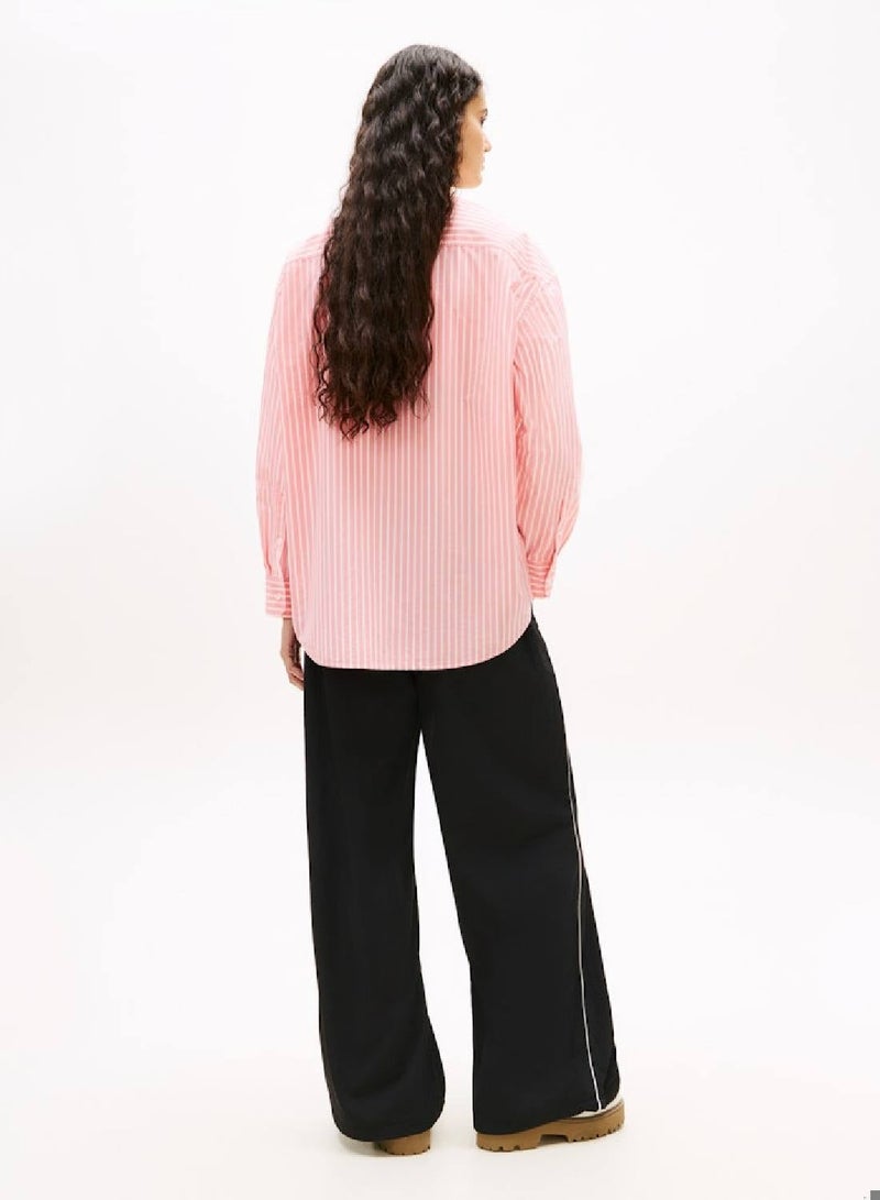 TOMMY JEANS Oversized Fit Logo Embroidery Poplin Shirt - Image 3