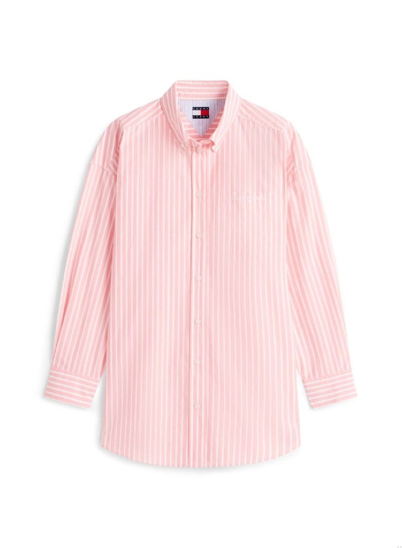 TOMMY JEANS Oversized Fit Logo Embroidery Poplin Shirt - Image 5